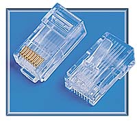 104E1 UTP CAT6 4上4下 一件式 CNCOB 胜高短线孔水晶头
