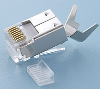 TC6H5-B CAT6 两件式 带尾夹 CNCOB 胜高屏蔽水晶头