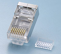 TC6T5-B CAT6 两件式单排  CNCOB 胜高屏蔽长身水晶头