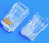 104E1 CAT5E 8P8C一件式4上4下  CNCOB 胜高非屏蔽水晶头