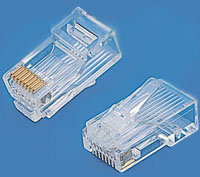 104E  CAT5E 8P8C一件式4上4下 CNCOB 胜高非屏蔽水晶头