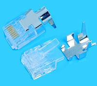 104ESTL CAT5E 8P8C一件式 屏蔽带尾夹  CNCOB 胜高短身水晶头
