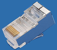 T8TR CAT5  MP8P8C CNCOB 胜高长身全包铜壳水晶头