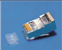 TC6T6D3 CAT6A 三件式屏蔽 CNCOB 胜高长身水晶头